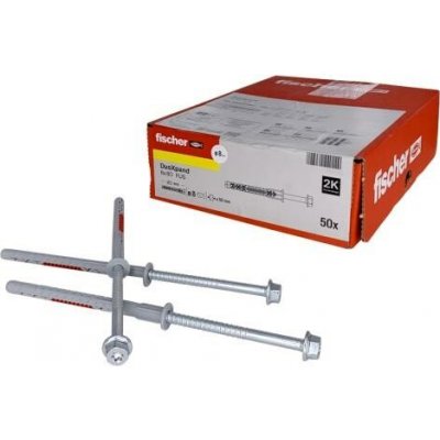 Hmoždinky se šroubem Fischer DuoXpand 8x80 mm PZ z nylonu, 50 ks – Hledejceny.cz