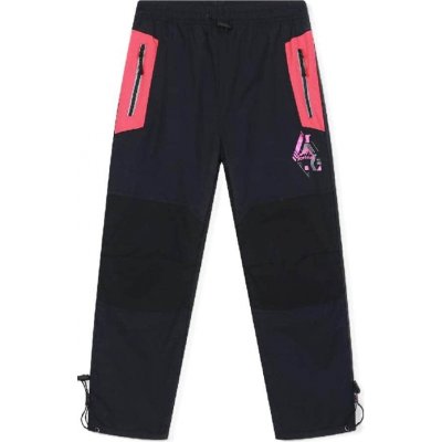 ZATEPLENÉ KALHOTY S FLEECEM DÍVČÍ Černorůžové – Zboží Dáma