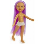 Berjuan Realistická Eva bez oblečení Eva 35 cm velmi dlouhé fialové vlasy