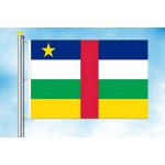 LIBEA, s.r.o. Vlajka Středoafrické republiky Rozměr: 40×60 cm, Uchycení: Karabiny na stožár – Hledejceny.cz