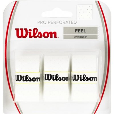 Wilson Pro overgrip Perforated 3ks bílá – Zboží Dáma