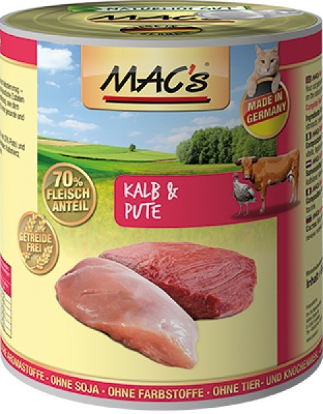 Mac\'s Cat masová telecí & krůtí 0,8 kg