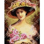 Předloha vyšívací 40 x 50 cm 2609 dáma v klobouku – Hledejceny.cz
