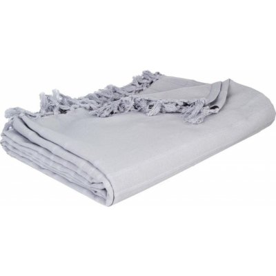 Atmosphera přehoz na postel s třásněmi šedý 160 x 220 cm – Sleviste.cz