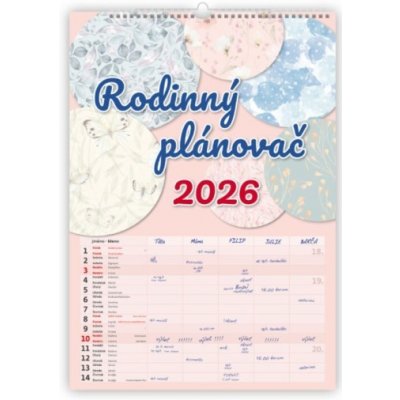 Rodinný plánovač nástěnný 2026 – Zboží Dáma