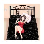 Bdsm Bondage Shop Černé PVC prostěradlo pro vlhké hrátky Barva Černá Množství 1 kus – Zboží Dáma