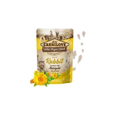 Carnilove Cat Pouch Rich in Rabbit Enriched with Marigold for Kittens 85 g