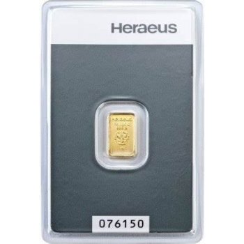 Heraeus zlatý slitek 1 g