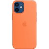 Pouzdro a kryt na mobilní telefon Apple Apple iPhone 12 mini Leather Sleeve with MagSafe Pink Citrus MHMN3ZM/A