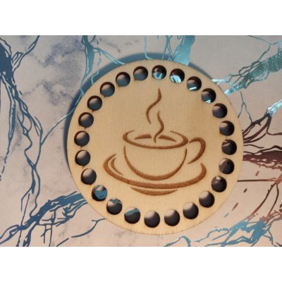 Dno na háčkování kruh vzor káva – Zboží Mobilmania