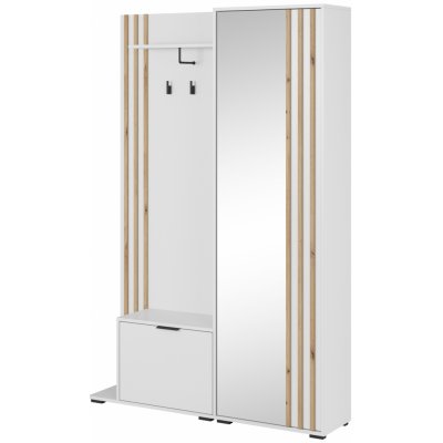 Piaski Předsíňová stěna Nelly 131 cm dub artisan bílá – Zboží Dáma