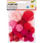 Folia Bringmann Pompons - 1-5 cm 30 ks červená – Hledejceny.cz