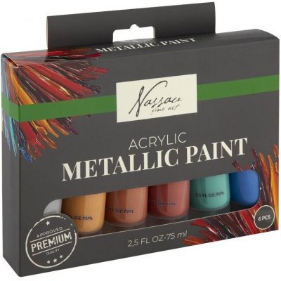 Creative Craft Group akrylové barvy metalická sada 6 x 75 ml – Hledejceny.cz