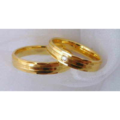 Couple Elegantní zlaté snubní prsteny 585/1000 4N18