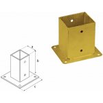 Domax šroubovací patka sloupku se čtvercovou základnou PSP 120 - 121 x 150 x 180 x 2.0 mm – Zboží Mobilmania