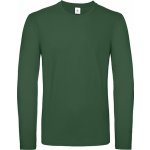 B&C Středně teplé tričko BC s dlouhým rukávem lahvová zelená – Sleviste.cz