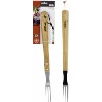Vidlička grilovací BBQ 46x7 nerez dřevěná rukojeť – Zboží Mobilmania