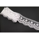 Vyšívaná krajka - bílá - šířka 3,5 cm – Zboží Dáma Vyšívaná krajka - bílá - šířka 3,5 cm – Zboží Dáma