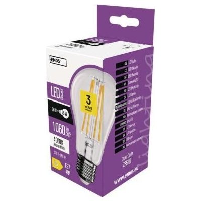 Emos LED žárovka Filament A60 / E27 / 7,8W 75W / 1060 lm / neutrální bílá ZF5151 – Hledejceny.cz