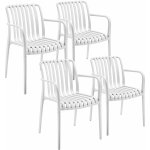 tectake 406045 zahradní židle alcudia, krémová,sada 4 kusů – Sleviste.cz