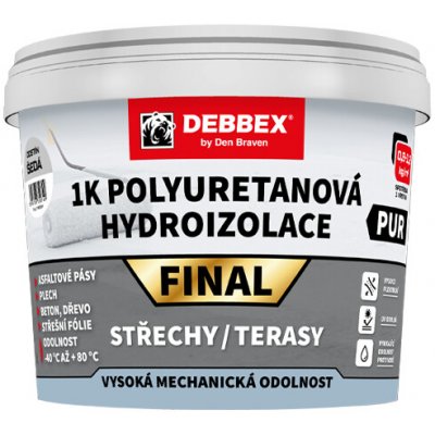 Den Braven 1K Polyuretanová hydroizolace FINAL Varianta: 1K Polyuretanová hydroizolace FINAL 13 kg kbelík šedá – Hledejceny.cz