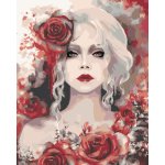 ZUTY Malování podle čísel ŽENA S RUDÝMI RŮŽEMI 40 x 50 cm – Zboží Dáma