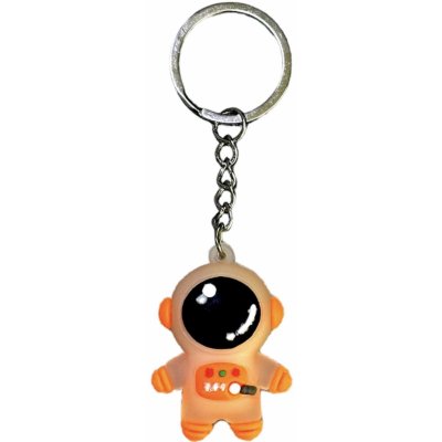 Přívěsek na klíče kosmonaut Oranžový – Zboží Mobilmania