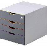 Durable Varicolor box 4 zásuvky (1 uzamykatelná) šedý – Zboží Mobilmania
