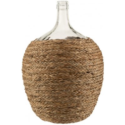 Velká skleněná váza omotaná rákosem Marcellin - ∅ 37,5*53 cm - J-Line by Jolipa – Hledejceny.cz
