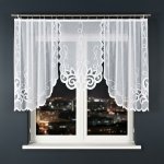 Dekorační oblouková krátká záclona na žabky EWELINA 120 bílá 300x120 cm MyBestHome – Hledejceny.cz