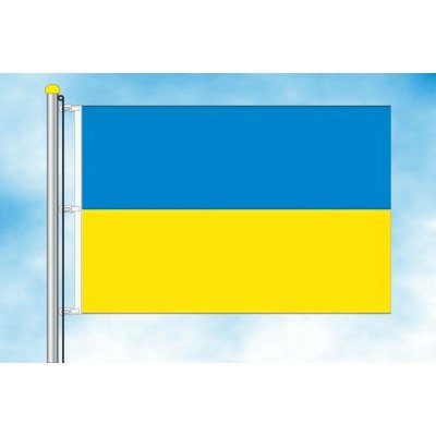 LIBEA, s.r.o. Vlajka Ukrajina 100×150 cm Uchycení: Karabiny na stožár – Hledejceny.cz
