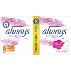 Always Ultra Sensitive Normal Plus Vložky s křidélky 20 ks