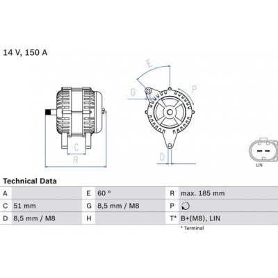 Alternátor BOSCH 0 986 048 380 (0986048380) – Zbozi.Blesk.cz