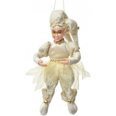 Béžová závěsná dekorace Pierot v masce – 30 cm – Hledejceny.cz