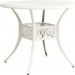 OMAXI 205907 Zahradní stůl bílý 90 x 90 x 74 cm litý hliník – Hledejceny.cz
