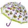 Deštník Blooming Brollies Dětský průhledný holový deštník Buggz Kids Stuff Butterfly BUBY