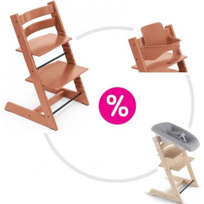 Stokke Tripp Trapp + novorozenecká sada + Baby set Terracotta – Zboží Dáma