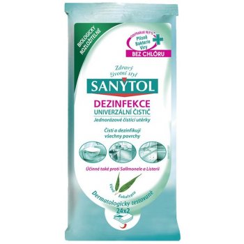 Sanytol antialergenní dezinfekce univerzální čistící utěrky jednorázové 24 kusů