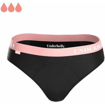 Underbelly Univers G2 Menstruační kalhotky černá růžová z polyamidu Pro střední až silnější menstruaci