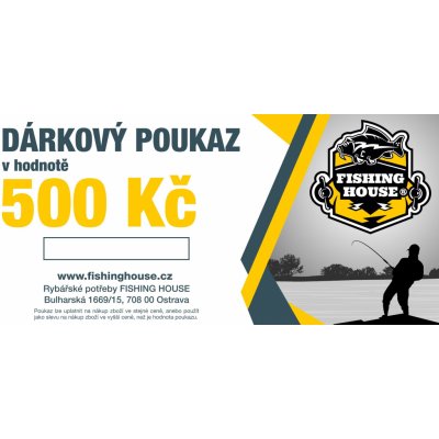 Fishing House Dárkový poukaz 500 Kč Varianta: Tištěný – Zbozi.Blesk.cz