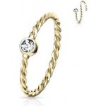 Šperky4U piercing do nosu kruh se zirkonem N0130-GDC – Hledejceny.cz