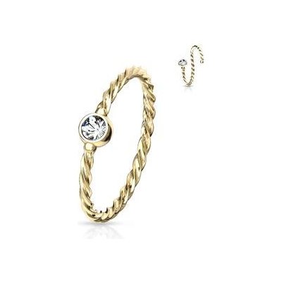 Šperky4U piercing do nosu kruh se zirkonem N0130-GDC – Hledejceny.cz