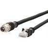 síťový kabel Metz Connect 21.16.8878 M12 8pin (F) kód X - RJ45(M), 1m, černý