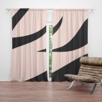 Sablio Závěs Růžový vzor zebry: 2ks 140x250cm – Hledejceny.cz