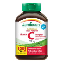 Jamieson Vitamín C PREMIUM s bioflavonoidy 600 mg 120 tablet