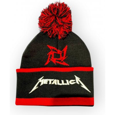 Čepice s bambulí Metallica červená – Hledejceny.cz