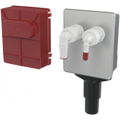 Alcadrain APS6 pračkový sifon podomítkový pro 2 spotřebiče, nerez APS6 – Hledejceny.cz