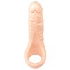 Realistixxx Double F - realistické dildo s kroužkem na penis přírodní