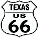 Plechová cedule Route 66 Texas Shield 30cm x 30 cm – Zbozi.Blesk.cz