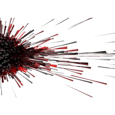 WEBLUX 33480346 Fototapeta plátno 3d abstract explosion red 3d abstraktní výbuch červená rozměry 174 x 120 cm – Zboží Mobilmania